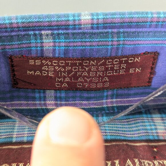 Vintage Chaps Ralph Lauren Plaid shirt size L, long sleeve button down shirt - Picture 3 of 10